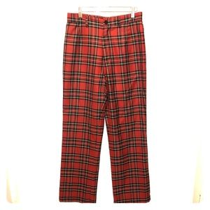Reformation plaid high waist trousers
